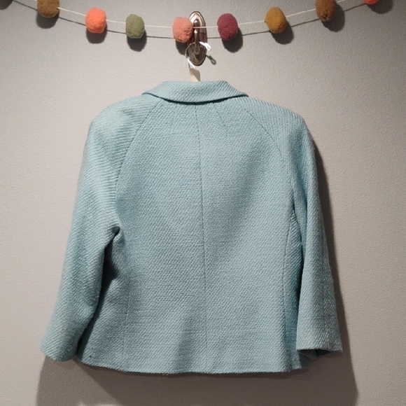 Talbots Light Blue Textured Jacket - Picture 2 of 6